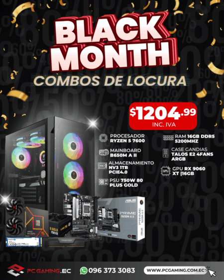 PC PROMO RYZEN 5 7600 + RX 9060XT 16GB