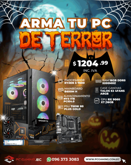 PC PROMO RYZEN 5 7600 + RX 9060XT 16GB