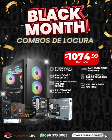 PC PROMO RYZEN 5 7600 + RTX 5050 OC 8GB