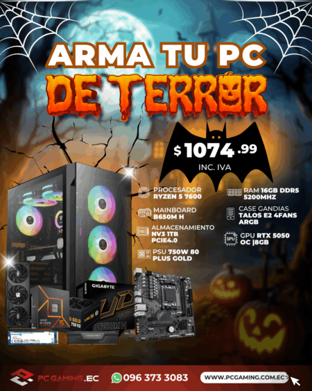 PC PROMO RYZEN 5 7600 + RTX 5050 OC 8GB
