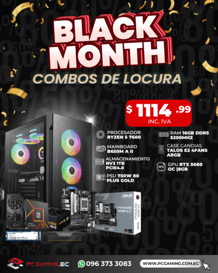 PC PROMO RYZEN 5 7600 + RTX 5060 OC 8GB