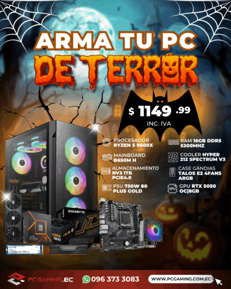 PC PROMO RYZEN 5 9600X + RTX 5050 OC 8GB
