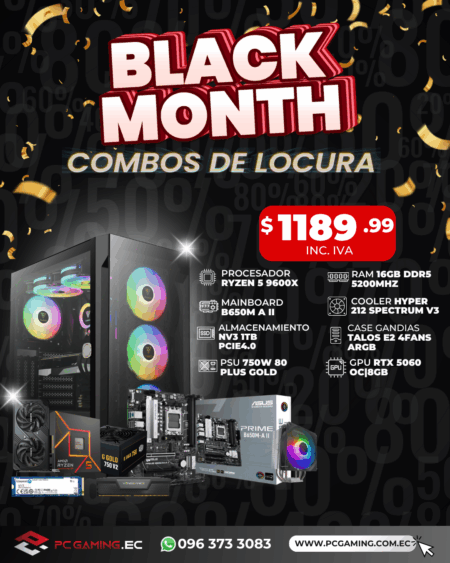 PC PROMO RYZEN 5 9600X + RTX 5060 OC 8GB