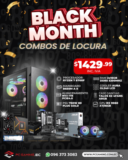 PC PROMO RYZEN 7 8700F + RX 9060XT 16GB