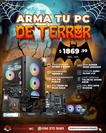 PC PROMO RYZEN 7 8700F + RTX 5070 OC 12GB