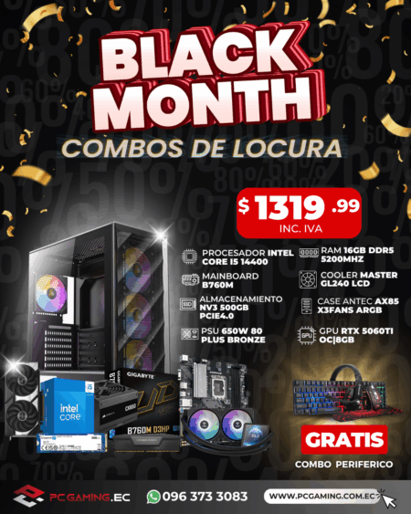 PC PROMO I5 14400 + RTX 5060TI OC 8GB