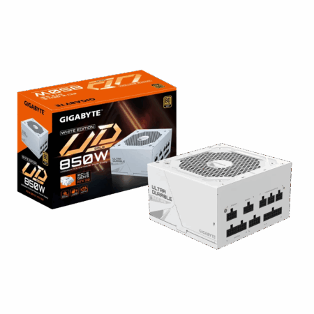 FUENTE DE PODER GIGABYTE UD FULL MODULAR 850W 80 PLUS GOLD PCIe G5 ATX3.0 WHITE
