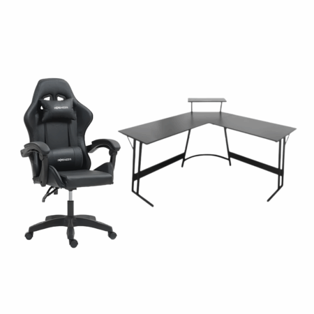 COMBO GAMER POTENZZA BLACK SILLA BRE CH25 + ESCRITORIO BRE D42