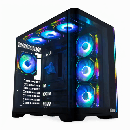 CASE QUASAD GAMING QG422 CURVED-GLASS X7 FANS RGB