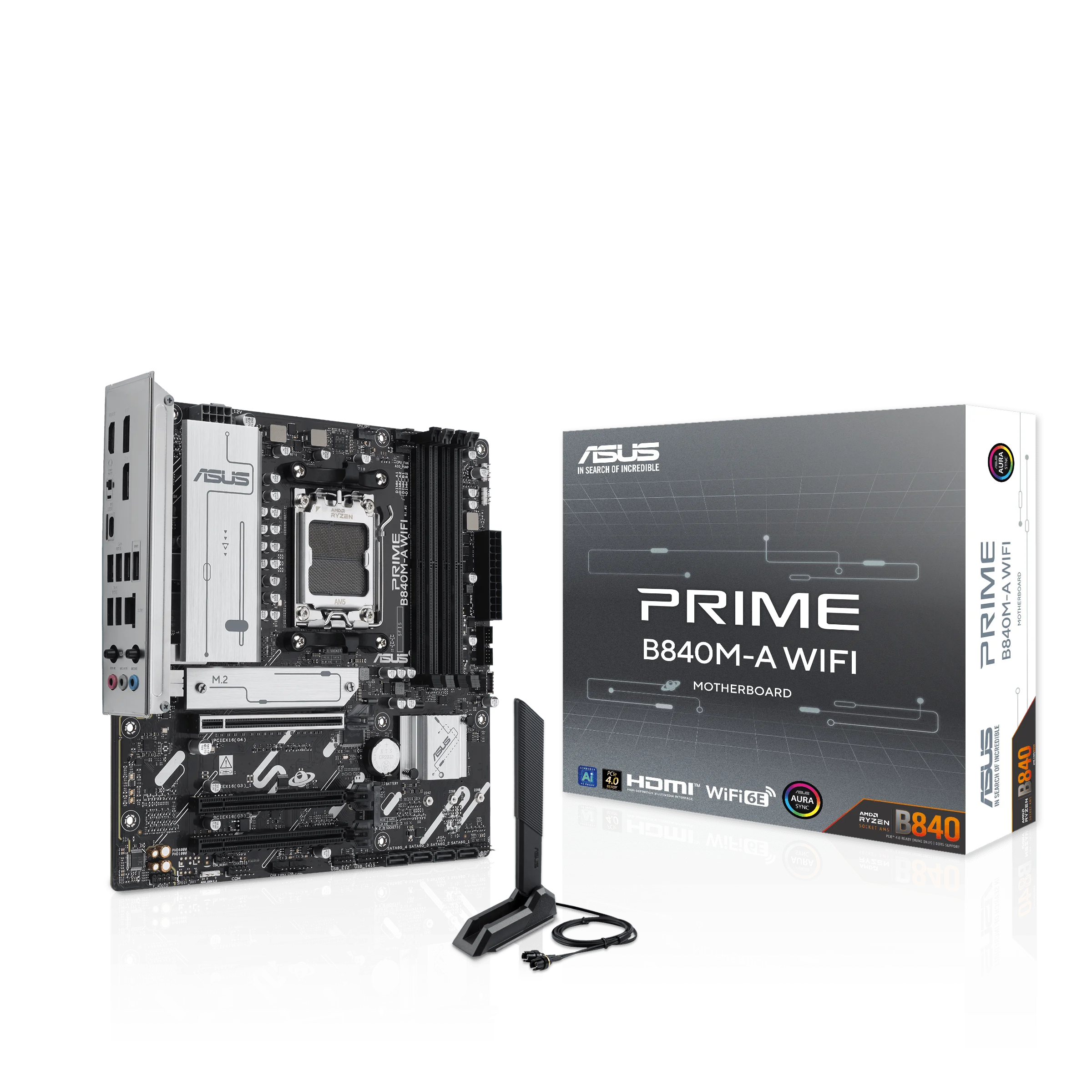 MAINBOARD ASUS PRIME B840M-A WIFI 4DDR5 AM5 M-ATX
