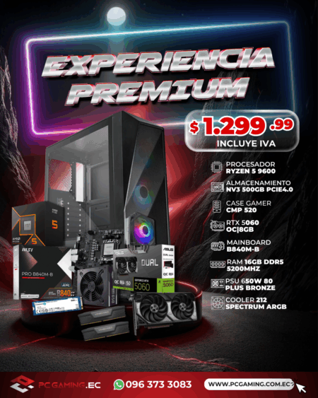 PC PROMO RYZEN 5 9600 + RTX 5060 8GB