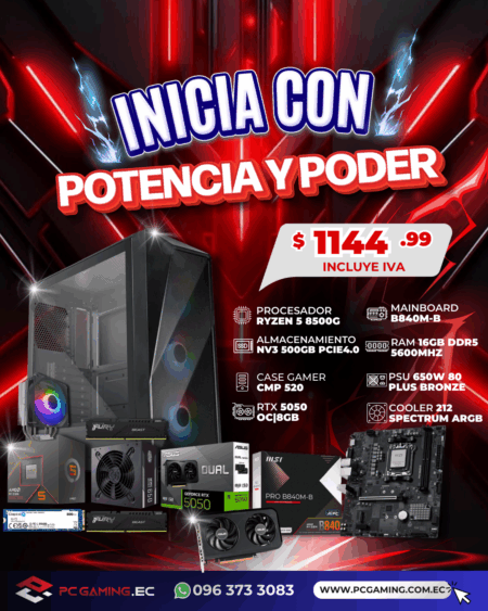 PC PROMO RYZEN 5 8500G + RTX 5050 8GB
