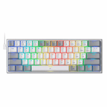 TECLADO GAMER WIRELESS FIZZ PRO K616-RGB MECANICO GRIS REDRAGON
