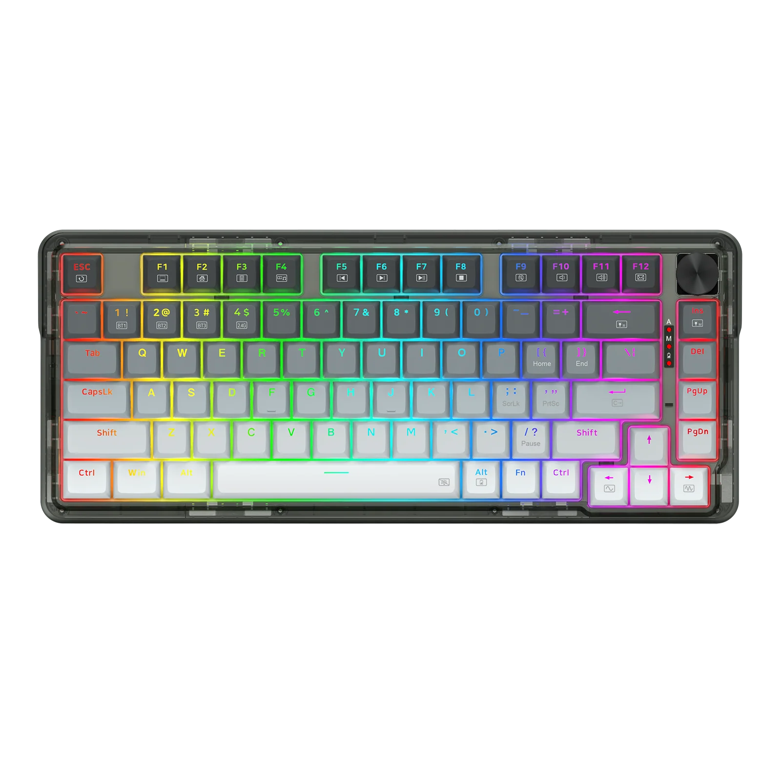 TECLADO GAMER UCAL K673GG-RGB-PRO GRIS REDRAGON