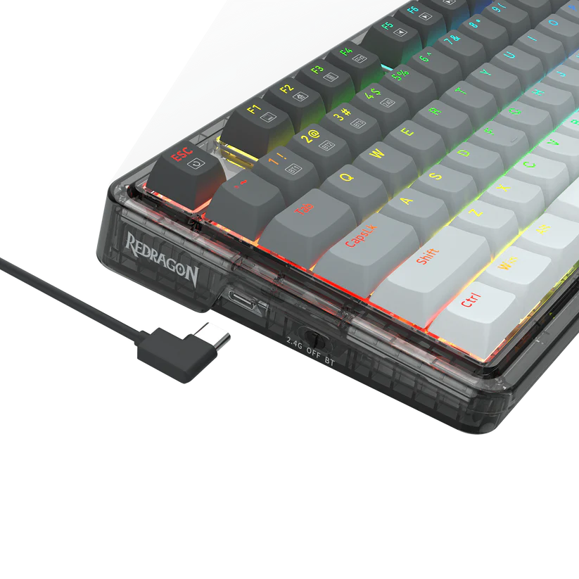 TECLADO GAMER UCAL K673GG-RGB-PRO GRIS REDRAGON - Image 4