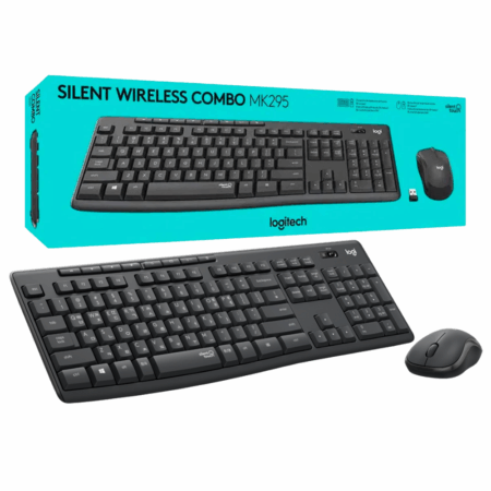 TECLADO + MOUSE LOGITECH SILENT WIRELESS COMBO MK295 BLACK