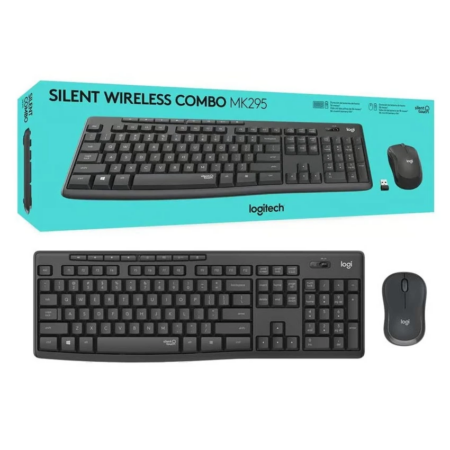 TECLADO + MOUSE LOGITECH SILENT WIRELESS COMBO MK295 BLACK