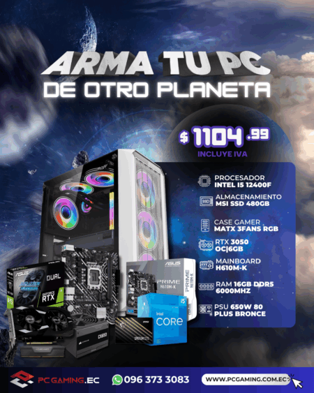 PC PROMO i5 12400F + RTX 3050 6GB