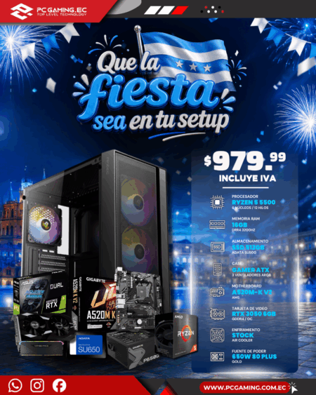 PC PROMO RYZEN 5 5500 + RTX 3050 6GB