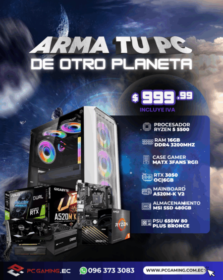 PC PROMO RYZEN 5 5500 + RTX 3050 6GB