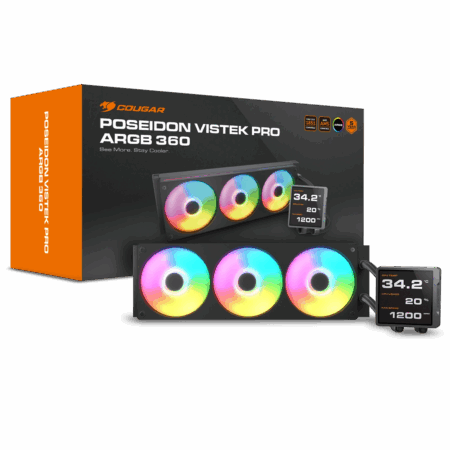 COOLER LIQUIDO COUGAR POSEIDON VISTEK PRO ARGB 360 BLACK