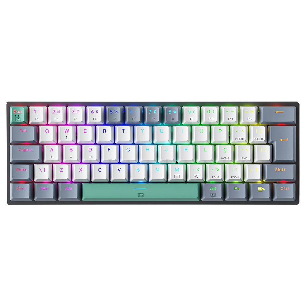 TECLADO MECANICO MECHANIKE K500 60% SWITCH RED