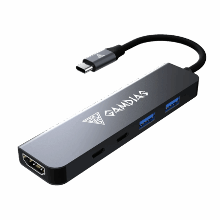 HUB EXTENSOR GAMDIAS MERCURY M1-500 / USB-C/ 2x USB-A/ PD 100W/ HDMI