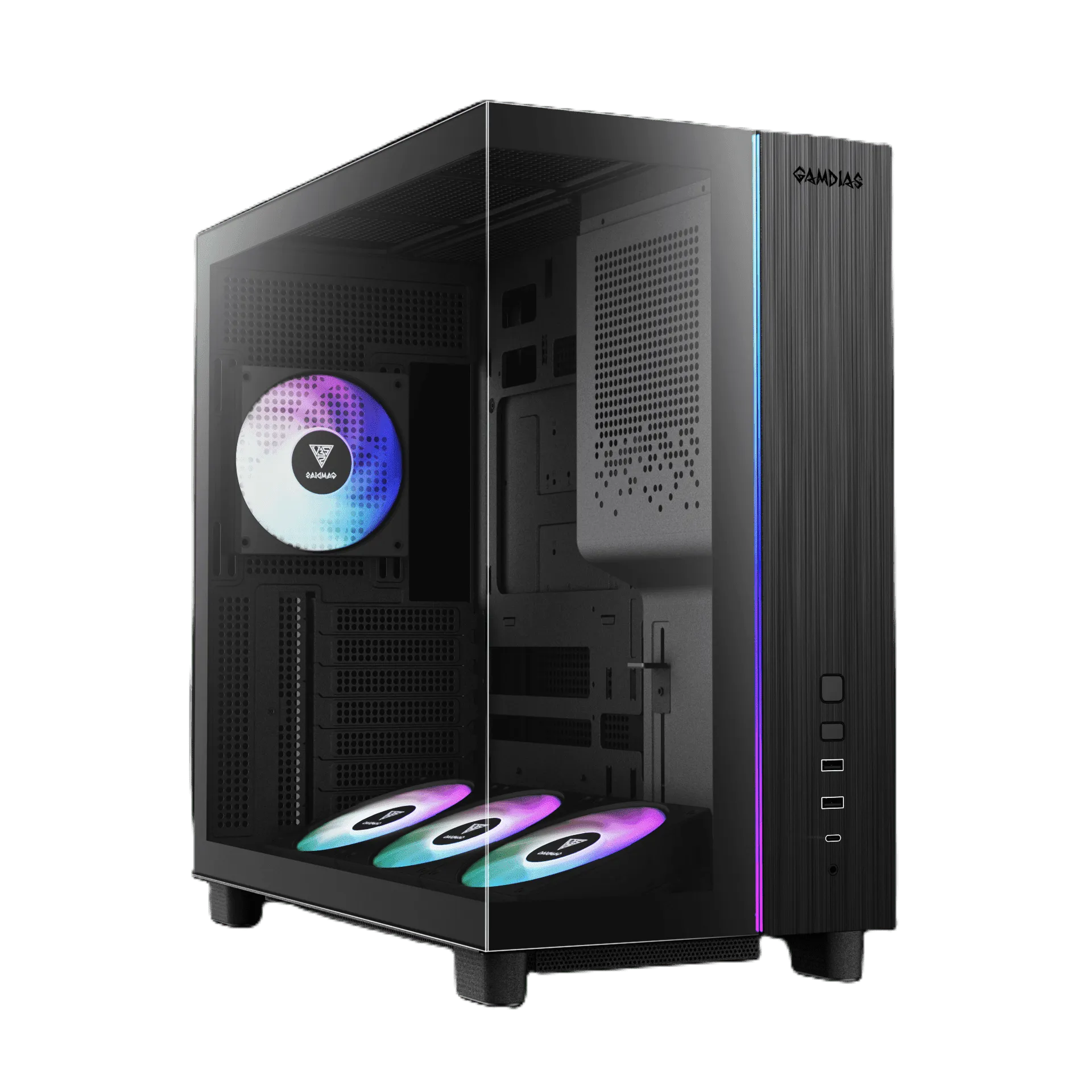CASE GAMER GAMDIAS ATLAS M4 X4FANS ARGB BLACK