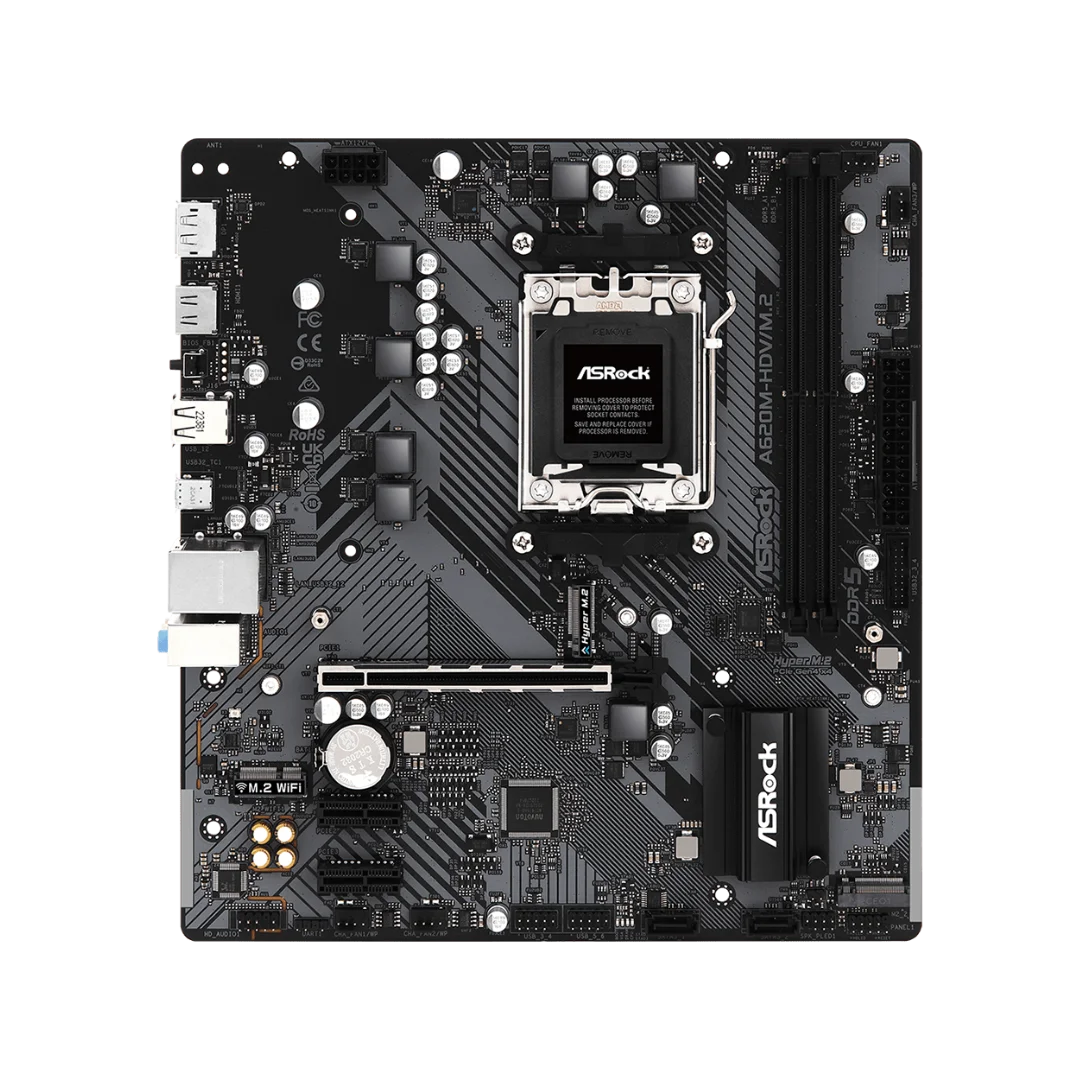 MAINBOARD ASROCK A620AM-HVS 2X DDR5/ PECI-4.0 M-ATX AM5 - Image 3