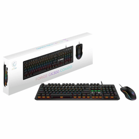 COMBO MSI FORGE GK300 TECLADO + MOUSE BLACK RGB