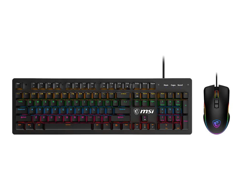 COMBO MSI FORGE GK300 TECLADO + MOUSE BLACK RGB - Image 3