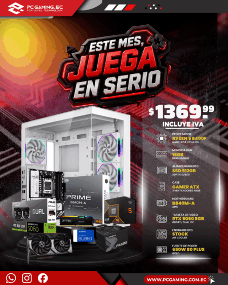 PC GAMER PHANTOM / RYZEN 5 8400F + RTX 5060 8GB