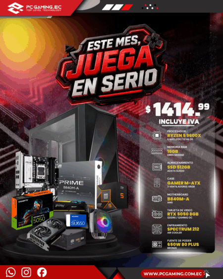 PC GAMER NEBULA / RYZEN 5 9600X + RTX 5050 8GB