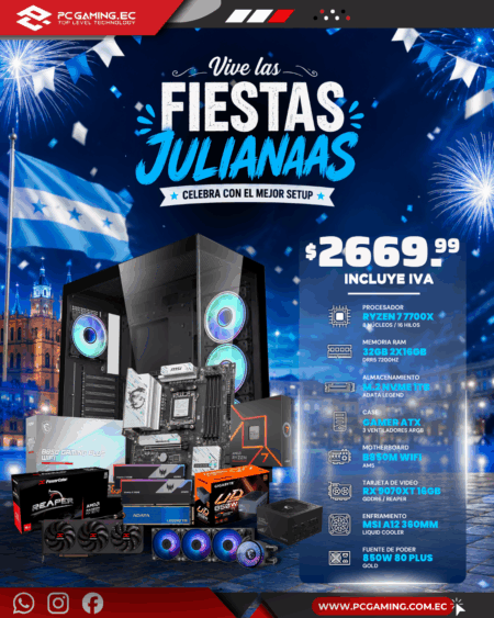 PC GAMER PREDATOR X / RYZEN 7 7700X + RX 9070XT 16GB