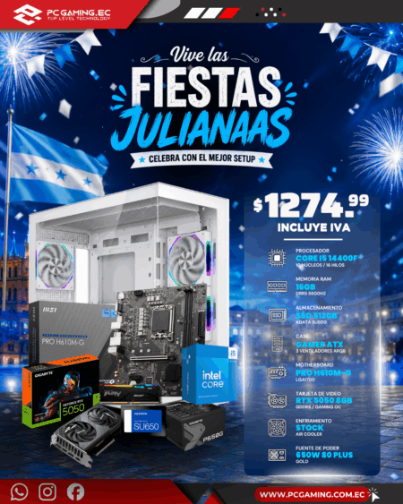 PC GAMER RAPTOR / CORE I5 14400F + RTX 5050 8GB