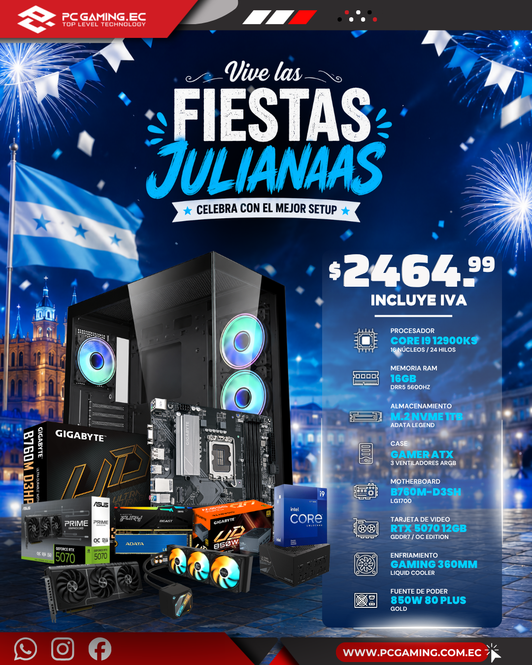 PC GAMER TITAN X / CORE I9 12900KS + RTX 5070 12GB