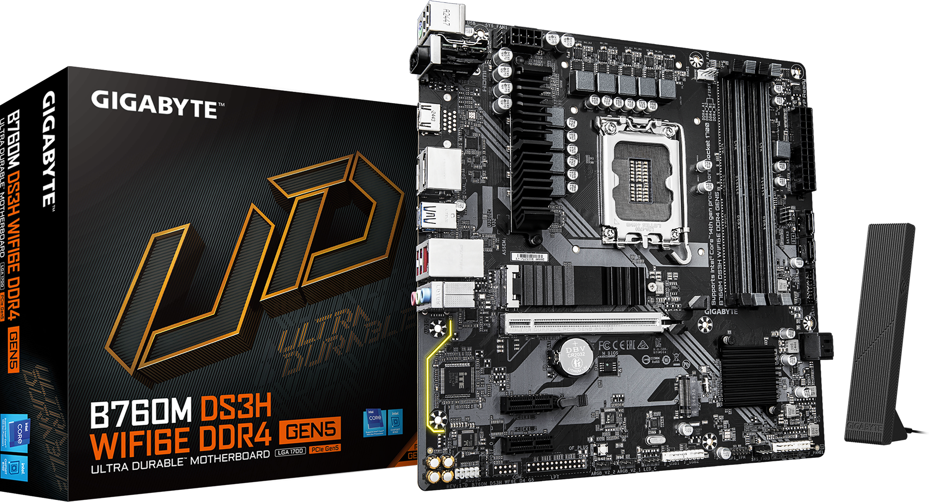 MAINBOARD GIGABYTE B760 D3SH WIFI6E 4DDR4 GEN 5 PCIe M-ATX