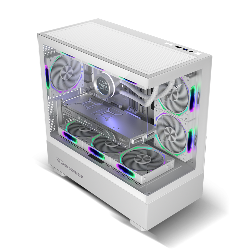 CASE ARMAGGEDDON AQUARON DUPLEX PRO WHITE X3FANS ARGB