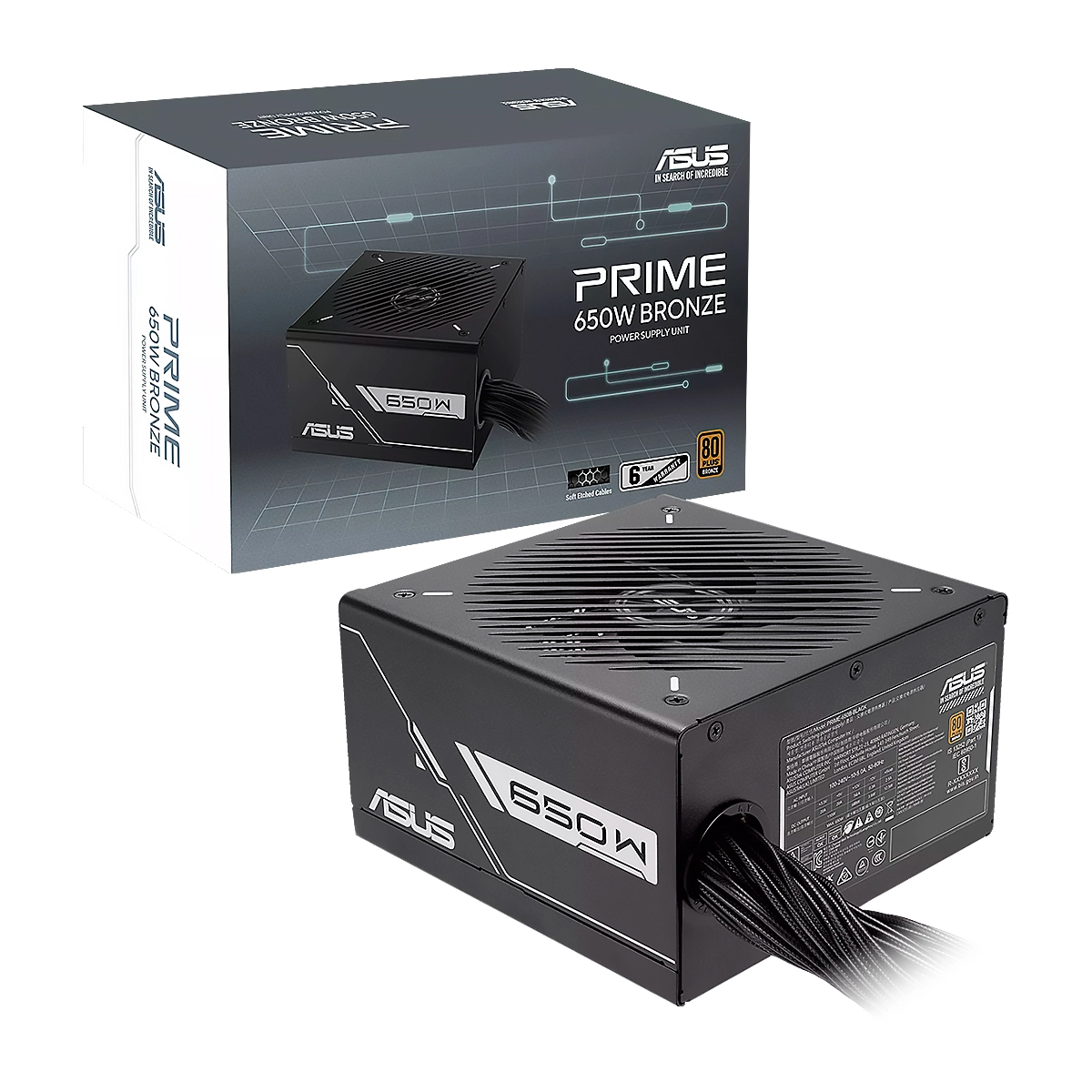 FUENTE DE PODER ASUS PRIME 650W BLACK ATX12V 80+ BRONZE