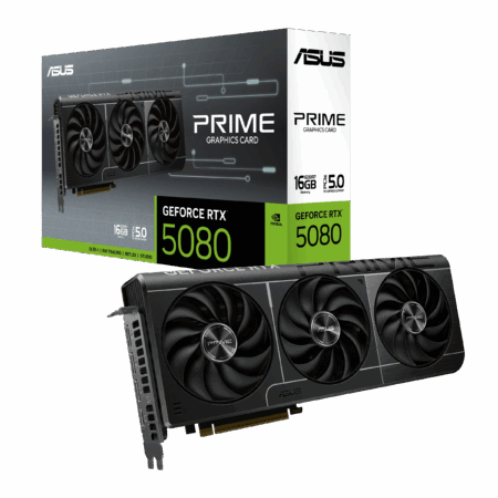 TARJETA DE VIDEO ASUS PRIME RTX 5080 OC EDITION 16GB GDDR7 256BIT HDMI 3DP 3Vent PCIe 5.0