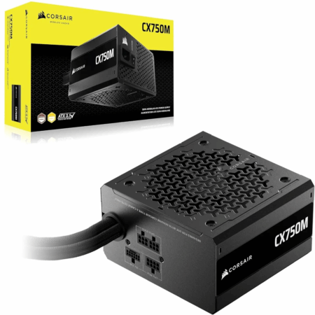 FUENTE DE PODER CORSAIR 750W CX-750M  80 PLUS BRONZE SEMI MODULAR