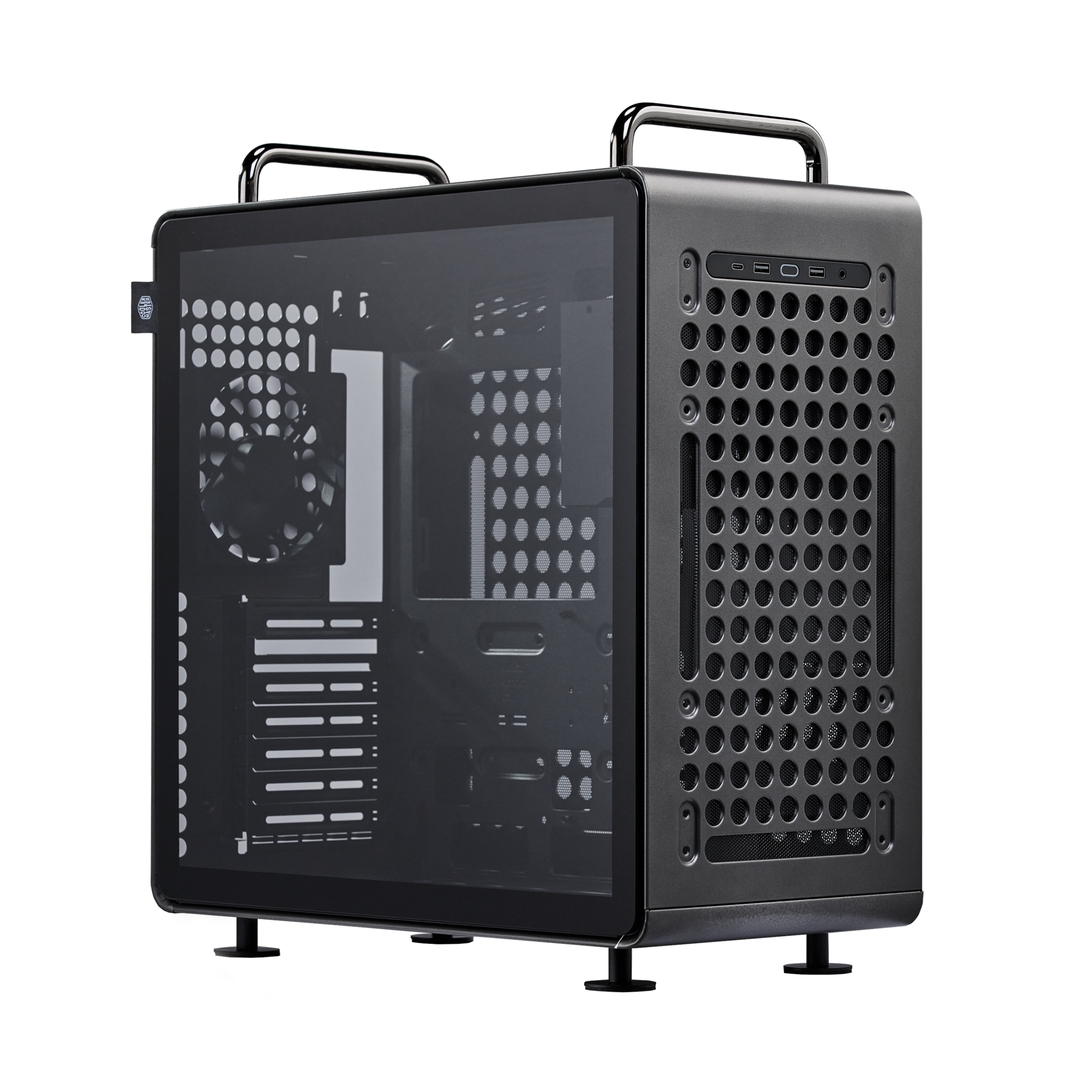 CASE COOLER MASTER  MID TOWER QUBE 540 MOONSTONE X1FANS BLACK