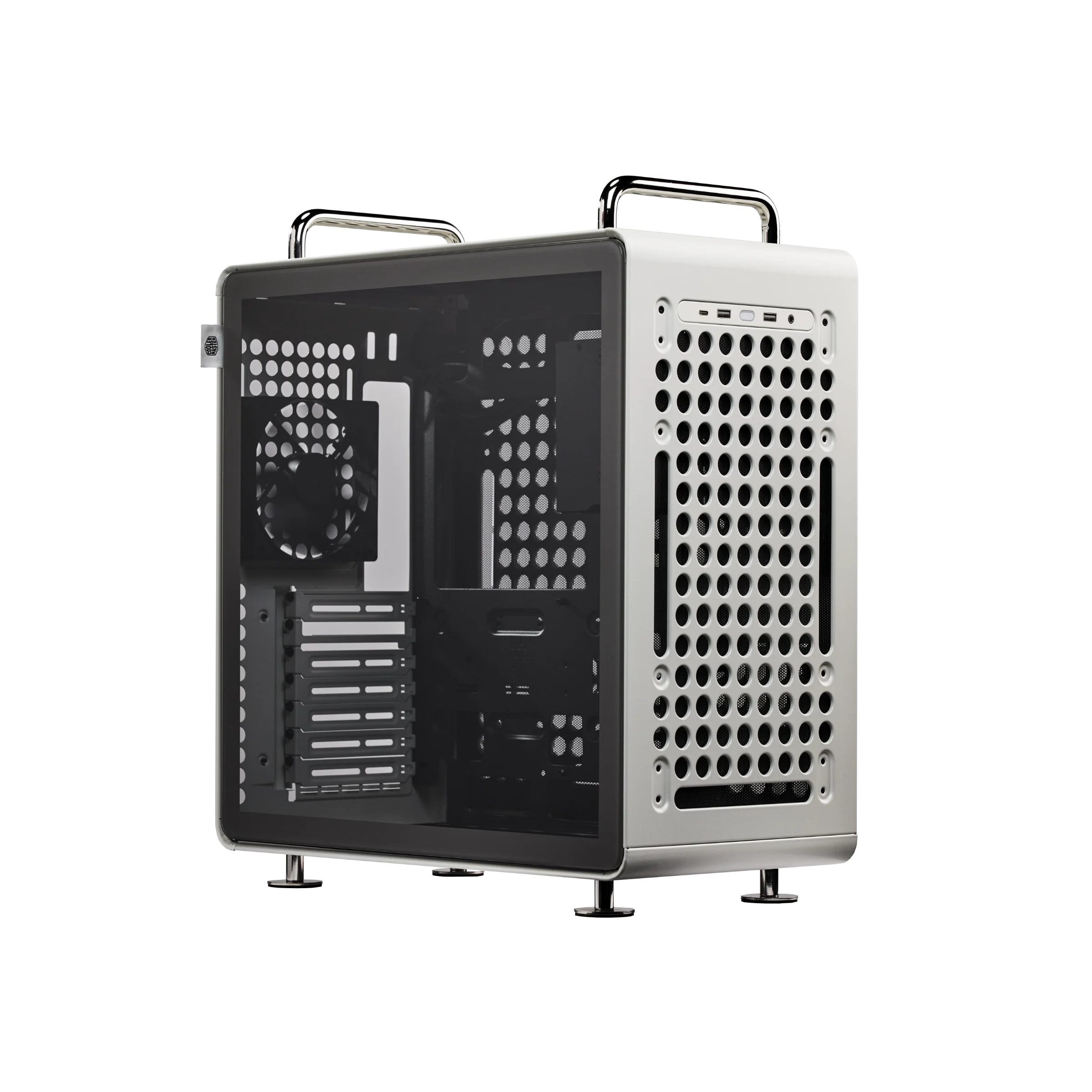CASE COOLER MASTER MID TOWER QUBE 540 MOONSTONE X1FANS WHITE