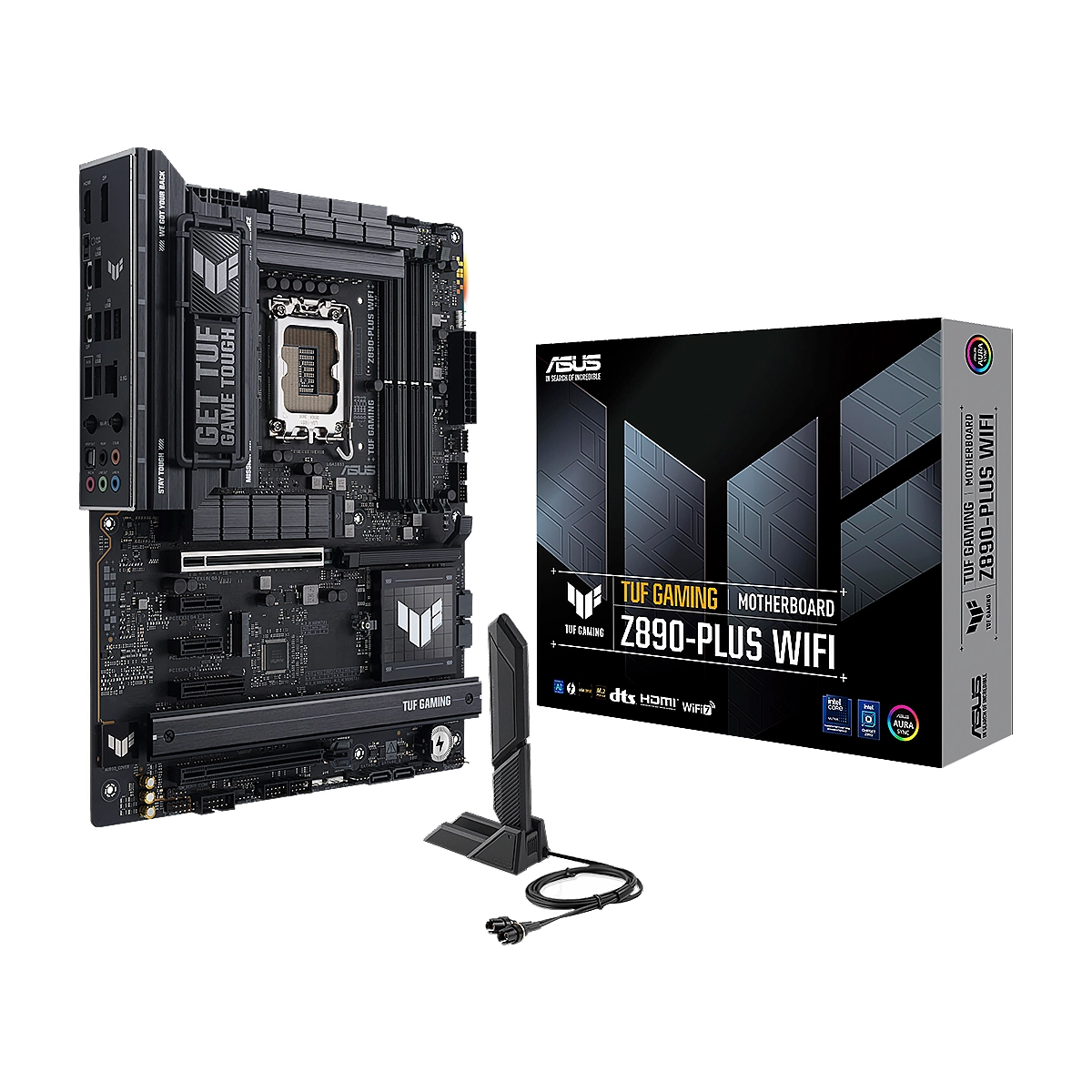 MAINBOARD ASUS TUF GAMING Z890-PLUS WIFI INTEL CORE ULTRA LGA1851 DDR5-9066 HDMI 5USB 4m.2- ATX