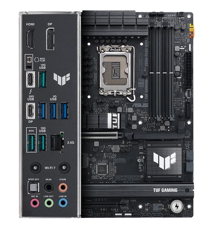 MAINBOARD ASUS TUF GAMING Z890-PLUS WIFI INTEL CORE ULTRA LGA1851 DDR5-9066 HDMI 5USB 4m.2- ATX - Image 3