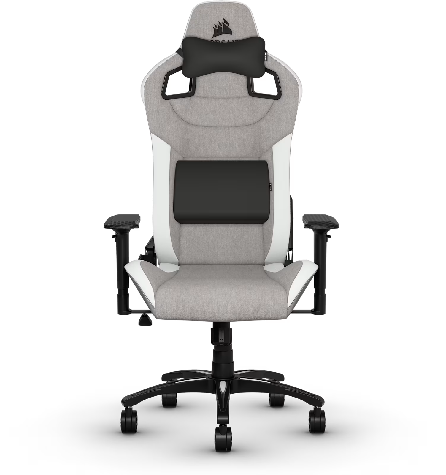 SILLA GAMER CORSAIR T3 RUSH FABRIC GRAY-WHITE - Image 2