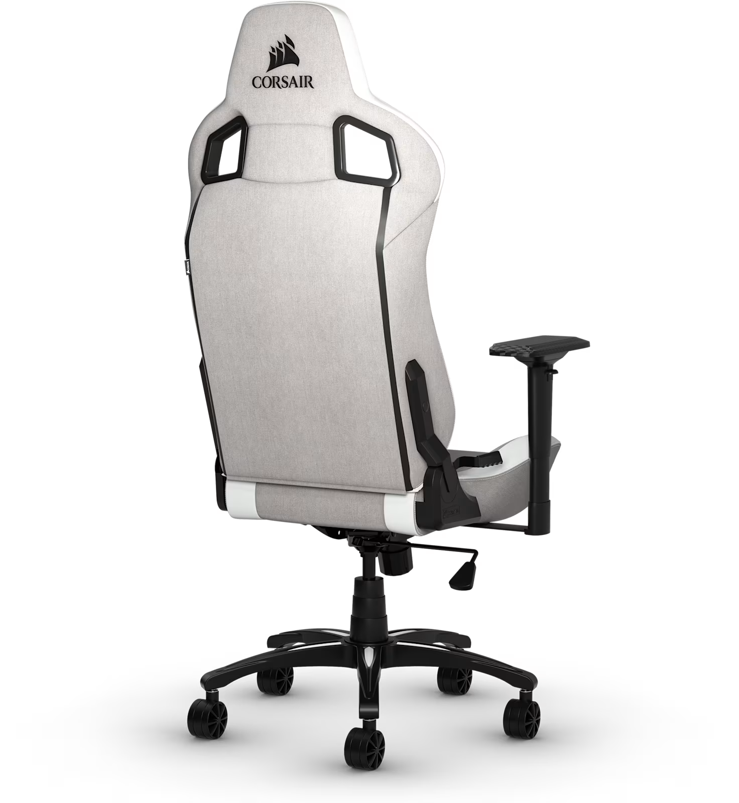 SILLA GAMER CORSAIR T3 RUSH FABRIC GRAY-WHITE - Image 4