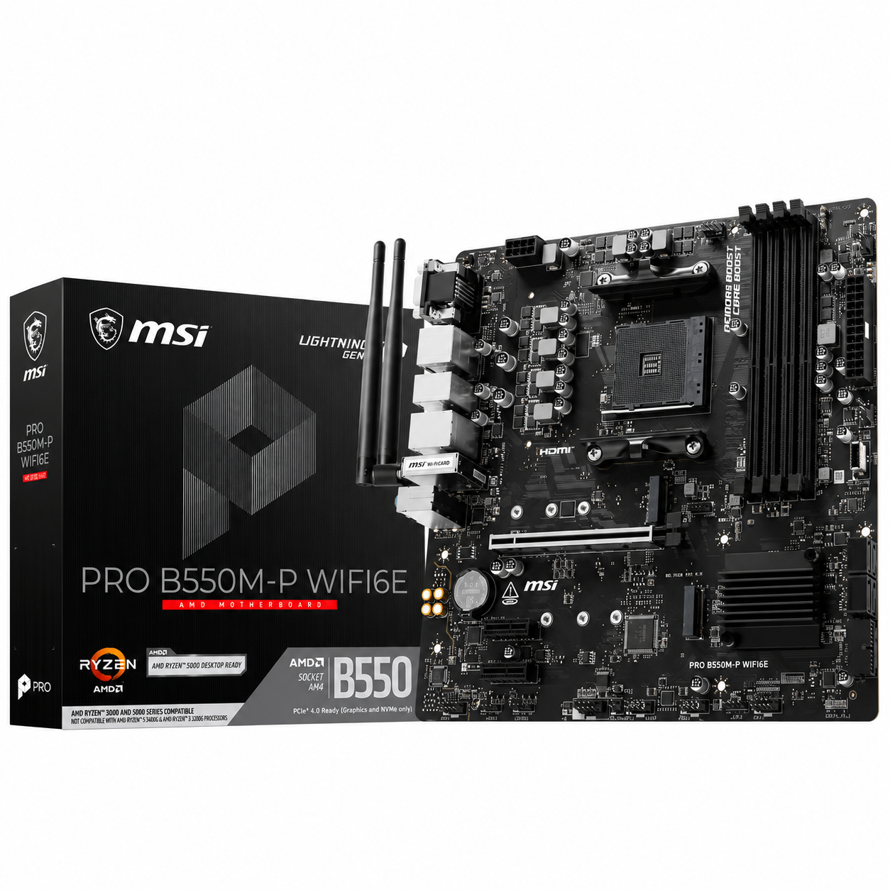 MAINBOARD MSI PRO B550M-P WIFI6E AM4