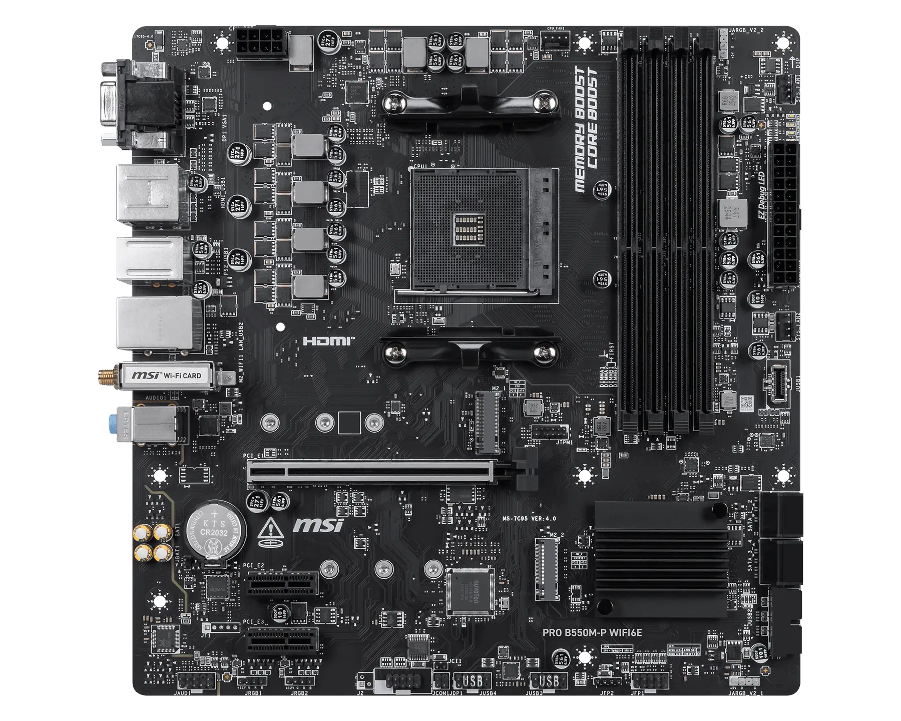 MAINBOARD MSI PRO B550M-P WIFI6E AM4 - Image 3