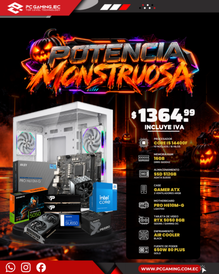 PC PROMO CORE I5 14400F + RTX 5050 8GB